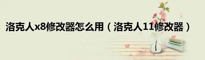 洛克人x8修改器怎么用（洛克人11修改器）