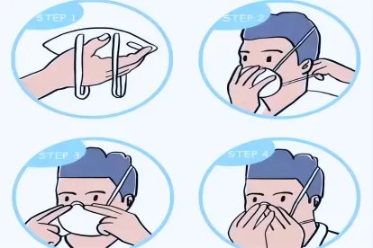 外科口罩的正确戴法图