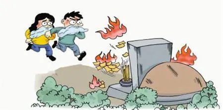 上坟烧纸引燃林地是真的嘛？