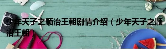 少年天子之顺治王朝剧情介绍（少年天子之顺治王朝）