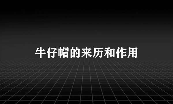 牛仔帽的来历和作用