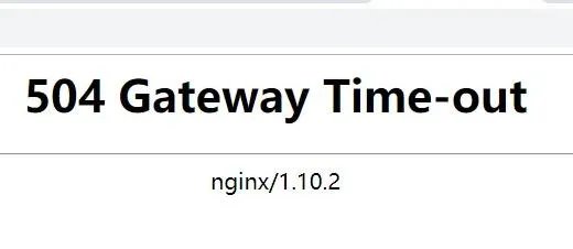 网络出现504什么意思