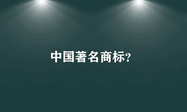 中国著名商标？