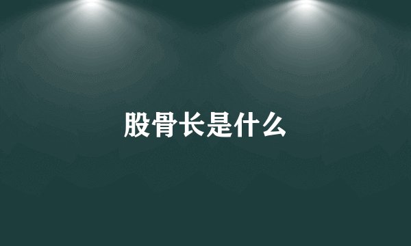 股骨长是什么