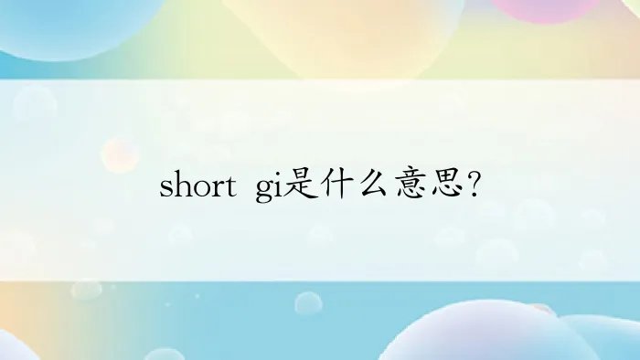 short gi是什么意思？