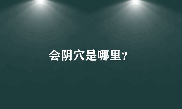 会阴穴是哪里？