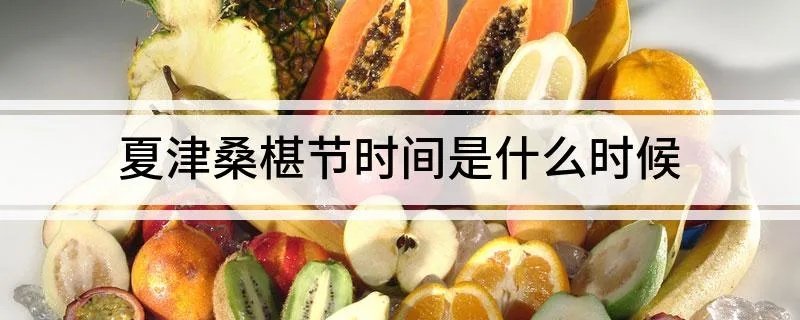 夏津桑椹节时间是什么时候
