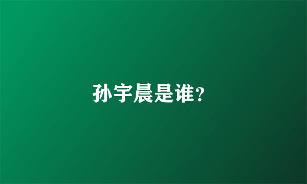 孙宇晨是谁？