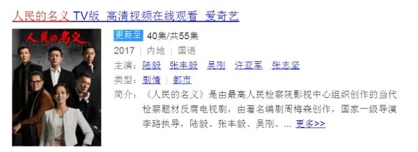 人民的名义最新收视率 人民的名义收视率多少高吗