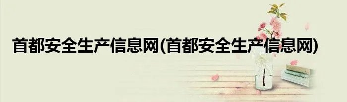首都安全生产信息网(首都安全生产信息网)