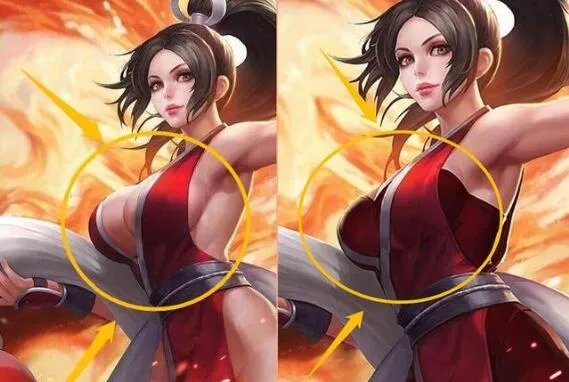 王者荣耀女英雄被掐胸：胸部罩杯排行图