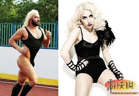 俄罗斯惊现男神gaga全裸雷人装！我想自戳双目