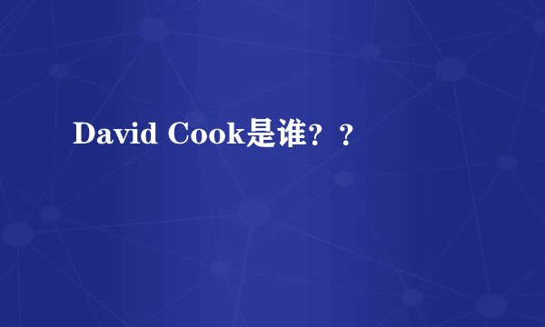 David Cook是谁？？