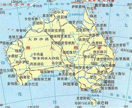 澳洲地图全图高清版大图，澳洲为什么只划分成8个省级行政区