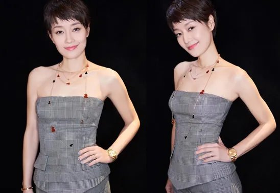 马伊琍复古羽毛裙:身材曲线完美又惊艳