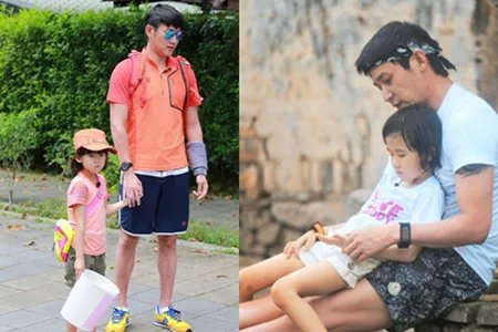 陆毅为小女儿庆生 一家人也长得太像了吧