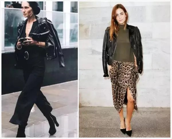 皮衣长款如何搭配？