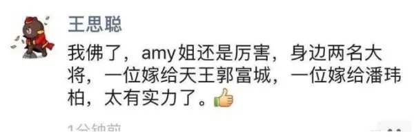 王思聪再曝猛料,郭富城潘玮柏妻子真实身份,amy姐怎么回应?