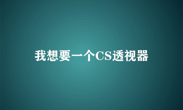 我想要一个CS透视器
