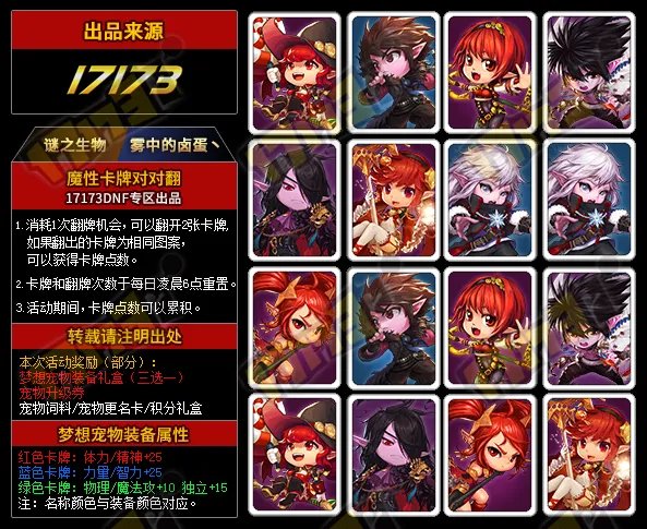 DNF卡牌对对翻攻略 教你轻松玩转5月活动