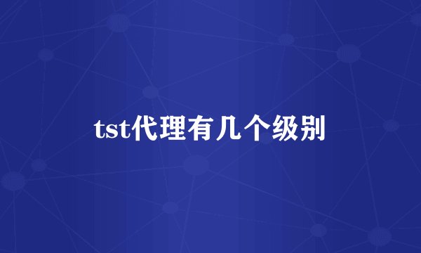 tst代理有几个级别