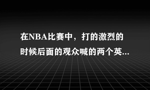 在NBA比赛中，打的激烈的时候后面的观众喊的两个英文字是什么啊？啥意思？怎么写？