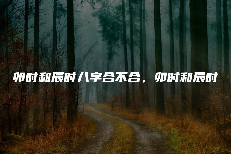 卯时和辰时八字合不合，卯时和辰时