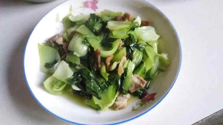 青菜炒肉丝的做法，青菜炒肉丝怎么做