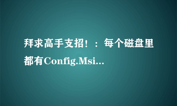 拜求高手支招！：每个磁盘里都有Config.Msi、FOUND.000、Recycled、gvod_cache_data，删除不了是什么原因