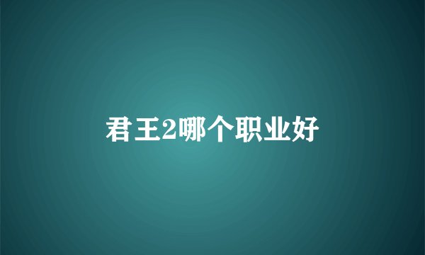 君王2哪个职业好