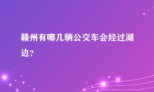 赣州有哪几辆公交车会经过湖边？