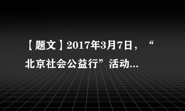 【题文】2017年3月7日，“北京社会公益行”活动启动仪式在首都博物馆举行。目前，北京有3000多个社区、3万多家各级各类社会组织、356家民办社工服务机构、6.15万名社会工作专业人才、370余万实名注册志愿者、5万多个志愿服务组织，他们来自社会、服务社会，已成为重要的公益力量，在参与社会公益服务方面发挥着越来越重要的作用。（1）你曾经参加过哪些社会公益活动？(列举两例即可)（2）他们服务社会有什么意义？ （3）我们应怎样服务和奉献社会？
