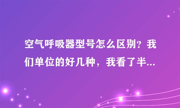 空气呼吸器型号怎么区别？我们单位的好几种，我看了半天没区分出都是什么牌子的。