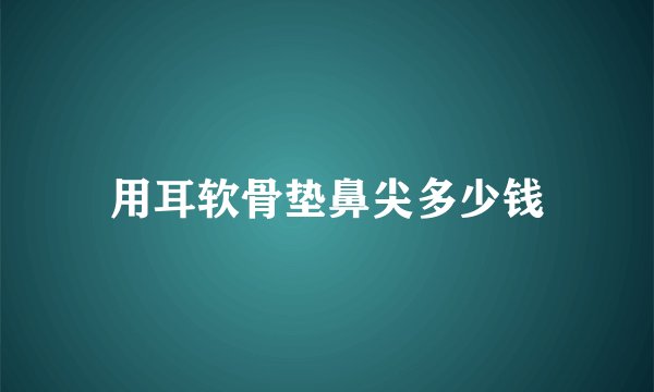 用耳软骨垫鼻尖多少钱