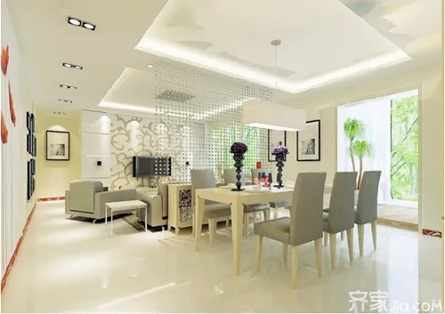 客厅与餐厅隔断造型最新案例 空间的最大化利用