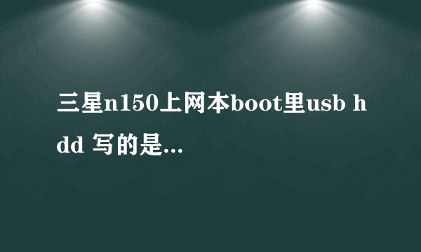 三星n150上网本boot里usb hdd 写的是chipsbnk multi-reader 想用u盘装系统 可点上之后没反应