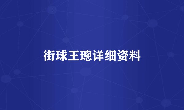街球王璁详细资料