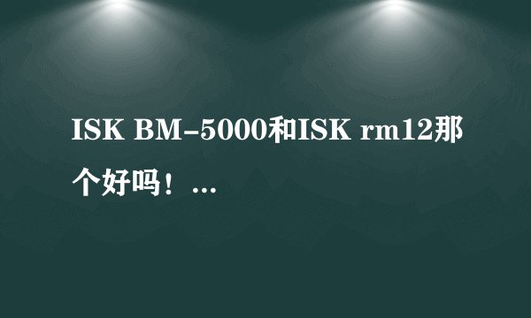 ISK BM-5000和ISK rm12那个好吗！请大家说说！