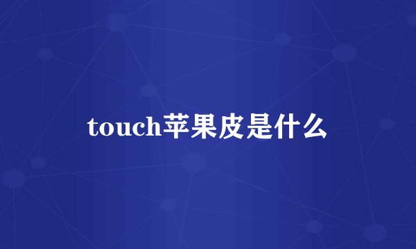 touch苹果皮是什么