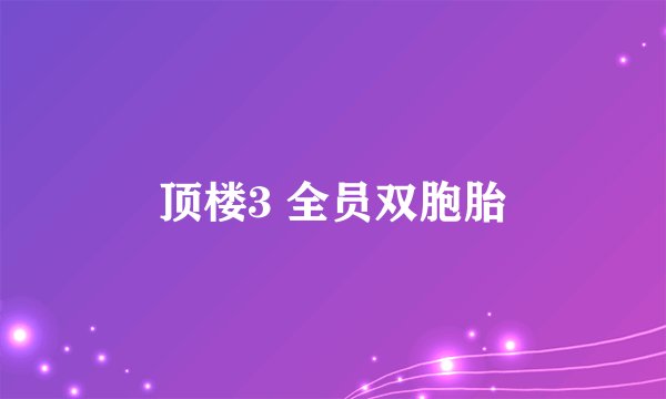 顶楼3 全员双胞胎
