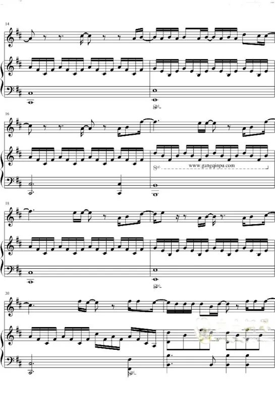 《怎么说我不爱你》的钢琴谱