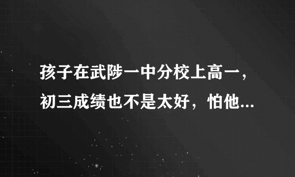 孩子在武陟一中分校上高一，初三成绩也不是太好，怕他跟不上，有没有必要补习。