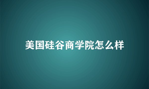 美国硅谷商学院怎么样