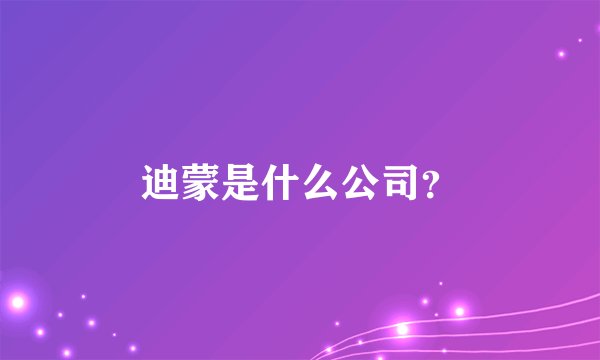 迪蒙是什么公司？