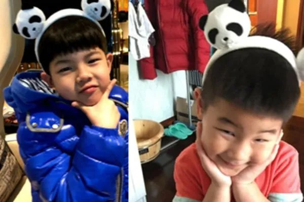 沙溢再晒熊孩子 安吉与小鱼儿萌翻众网友