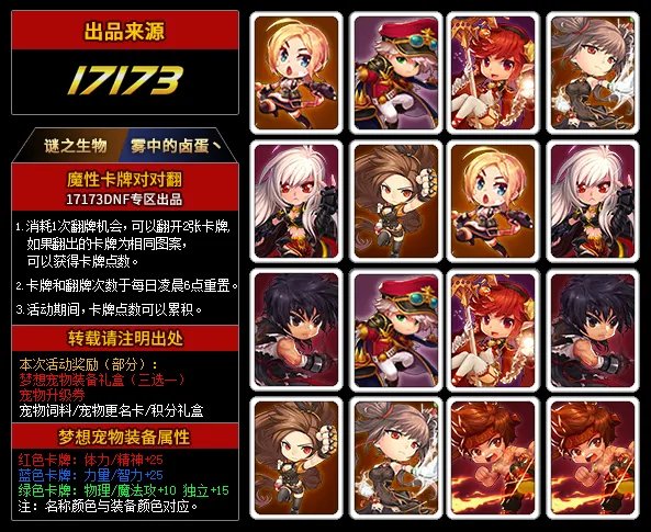 DNF卡牌对对翻攻略 教你轻松玩转5月活动