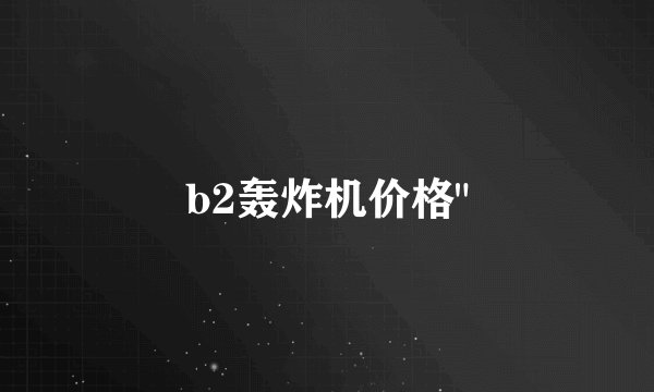 b2轰炸机价格