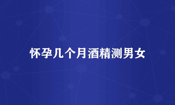 怀孕几个月酒精测男女