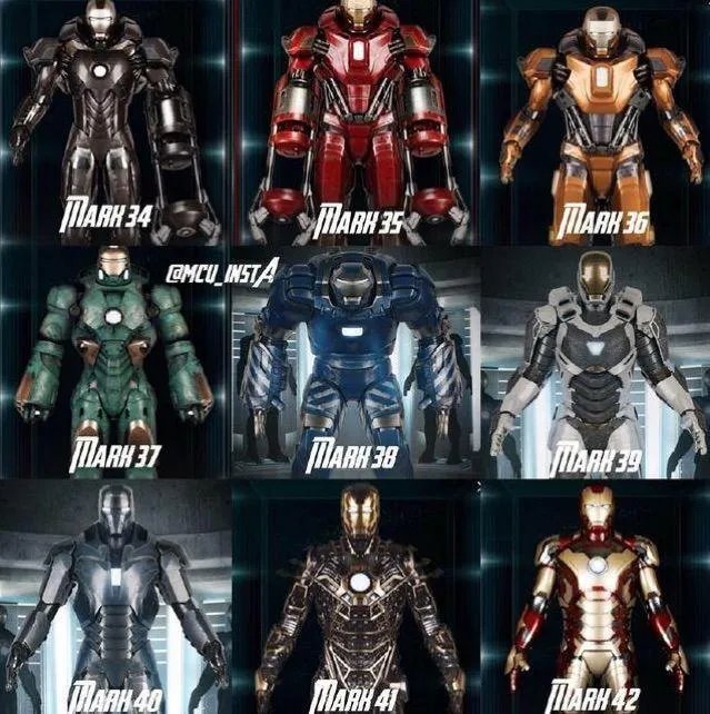 钢铁侠战甲出到多少代？都在哪部电影的哪个时间点出现了？