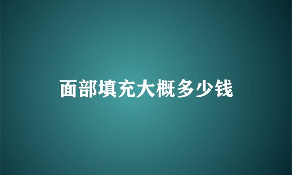 面部填充大概多少钱